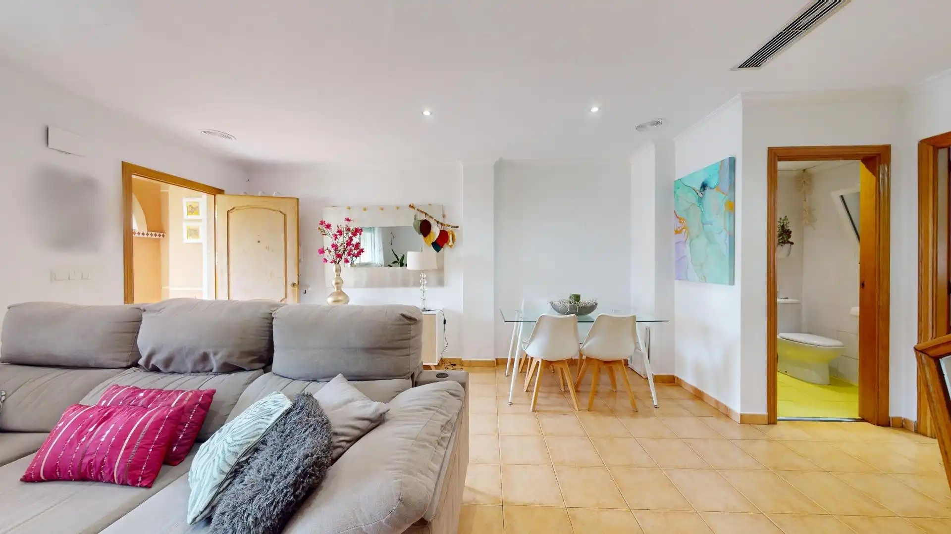 Sala de estar de Casa adosada en venta en Elche / Elx con Jardín privado, Terraza y Piscina comunitaria