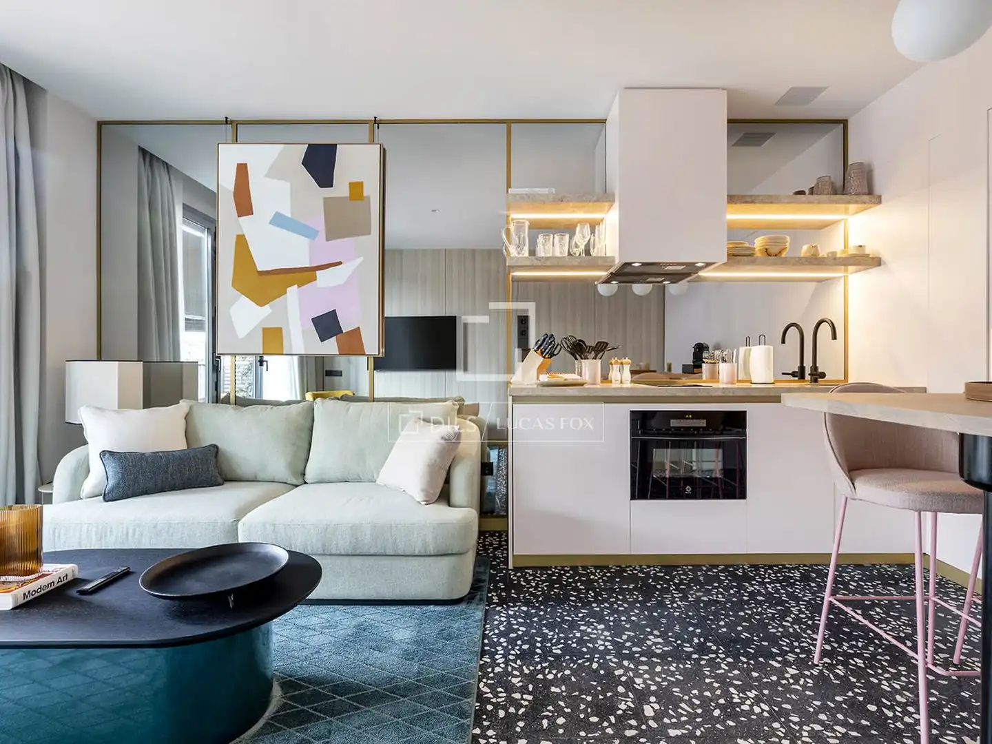 Sala de estar de Piso de alquiler en Barcelona con Aire acondicionado, Calefacción y Parquet