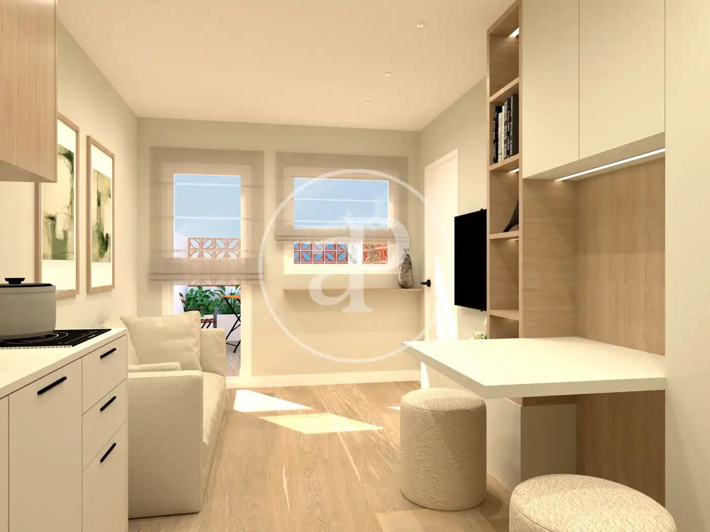 Sala de estar de Piso en venta en  Barcelona Capital con Calefacción y Terraza