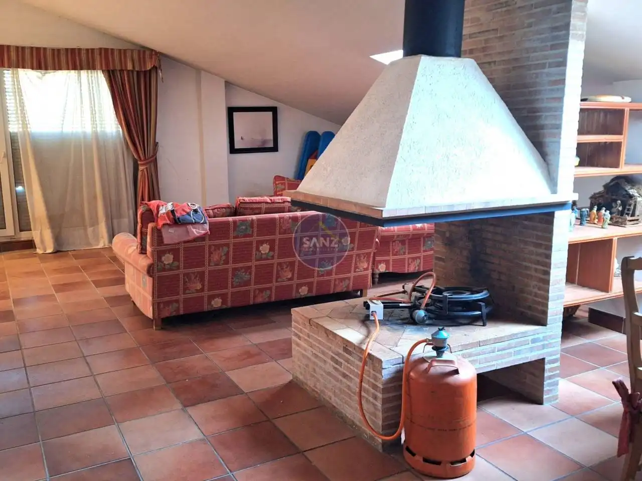 Sala de estar de Ático de alquiler en L'Olleria con Terraza