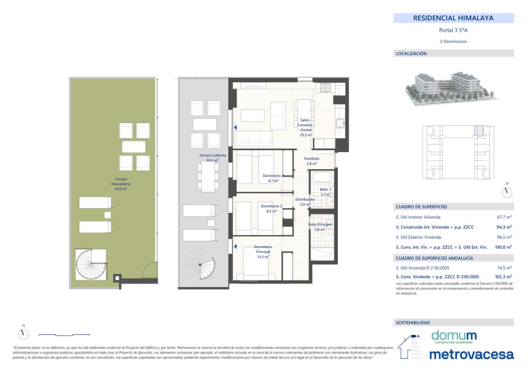 Attic for sale in  Sevilla Capital  with Air Conditioner, Heating and Private garden