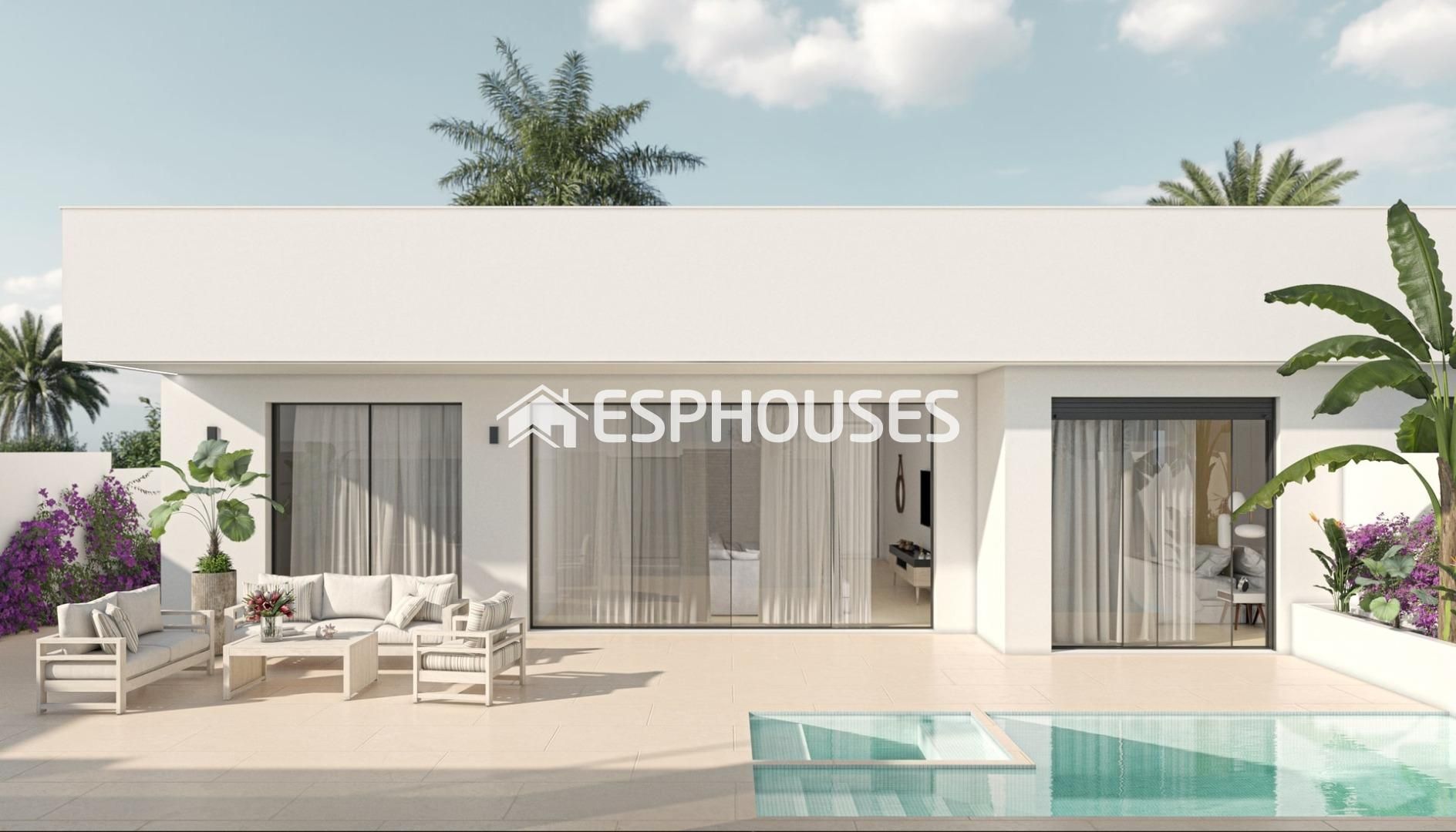 Exterior view of Single-family semi-detached for sale in  Murcia Capital  with Swimming Pool and Balcony