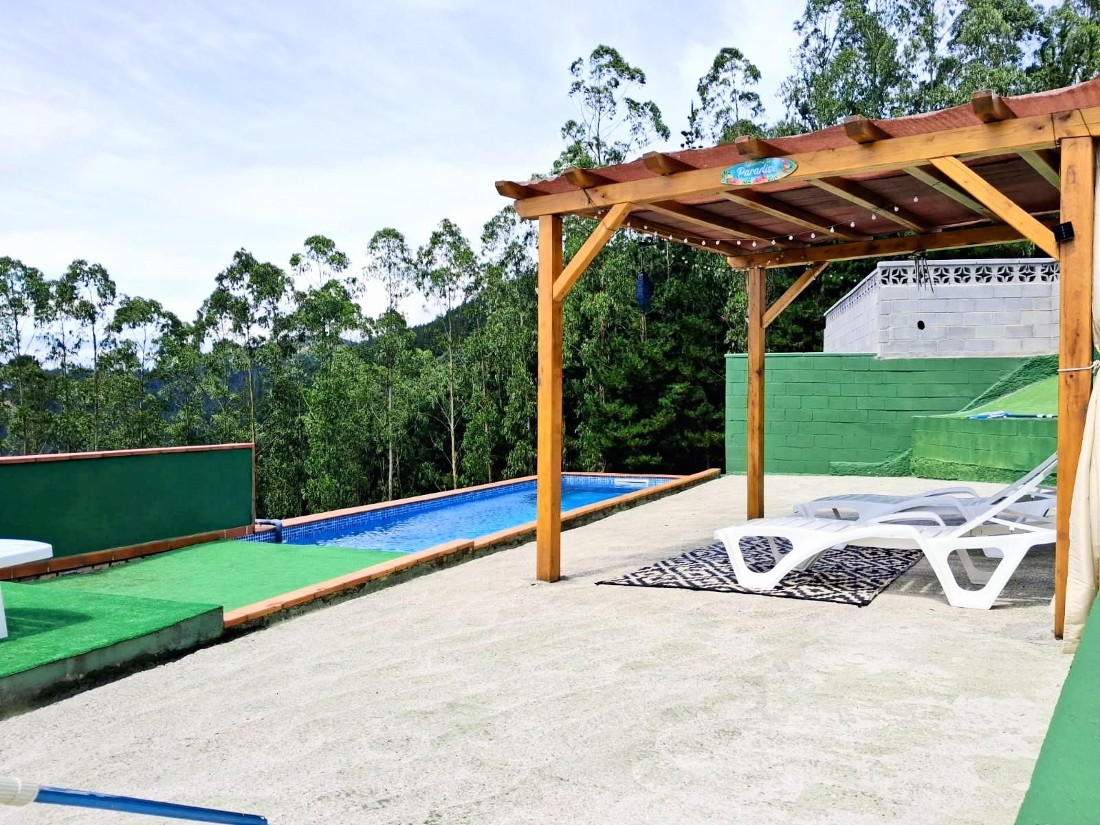 Swimming pool of House or chalet for sale in Tineo  with Heating, Terrace and Swimming Pool