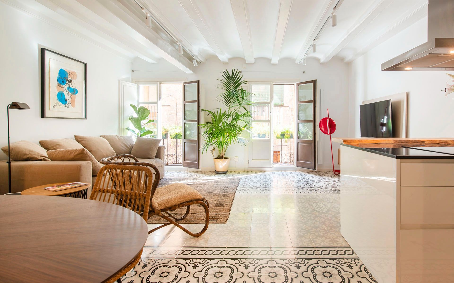 Living room of Flat to rent in  Barcelona Capital  with Air Conditioner, Heating and Storage room