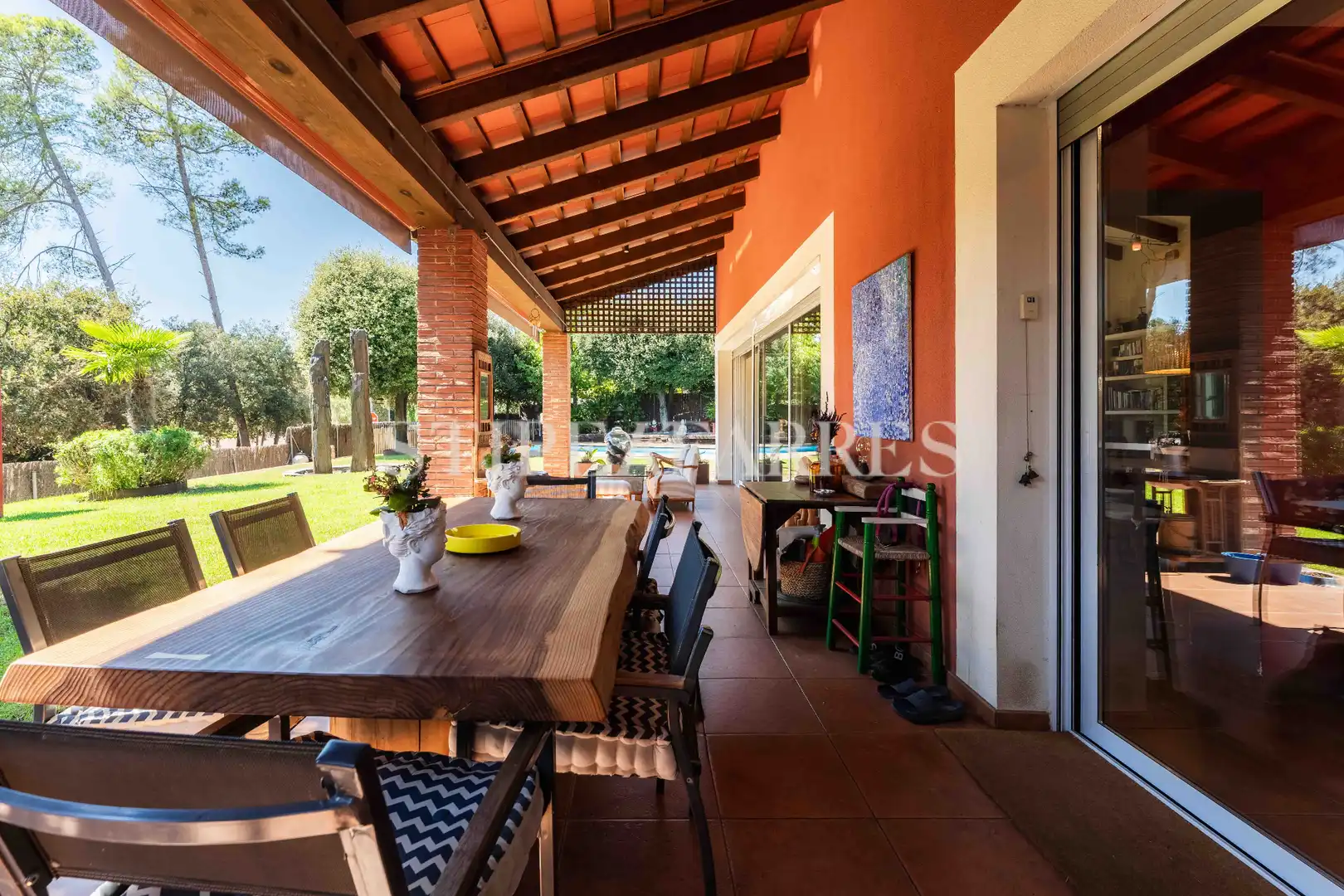 Terrassa de Casa o xalet en venda en Barcelona amb Aire condicionat, Calefacció i Jardí privat