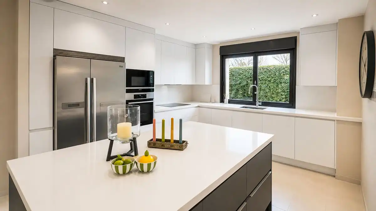 Cocina de Casa o chalet en venta en Estepona con Aire acondicionado, Jardín privado y Terraza