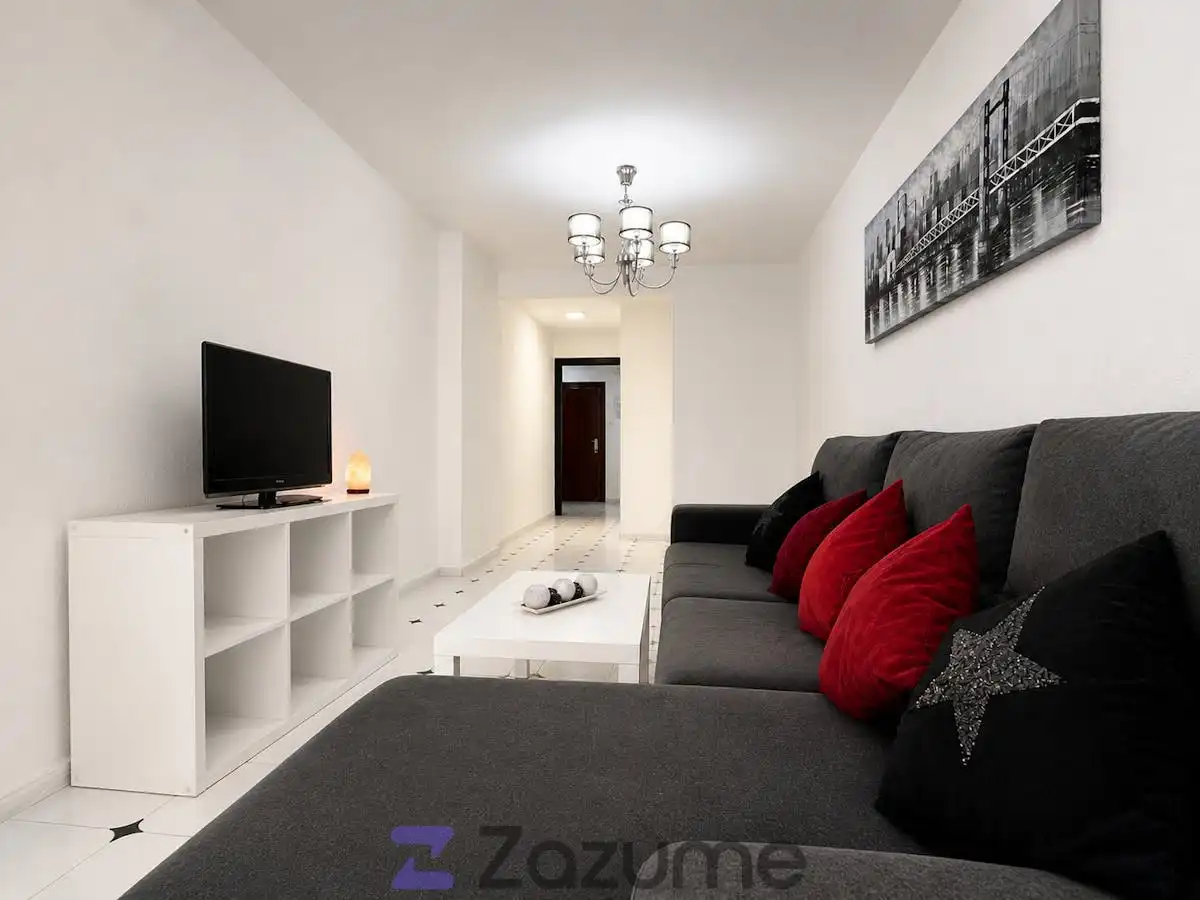 Sala de estar de Piso de alquiler en Málaga Capital con Aire acondicionado, Calefacción y Terraza