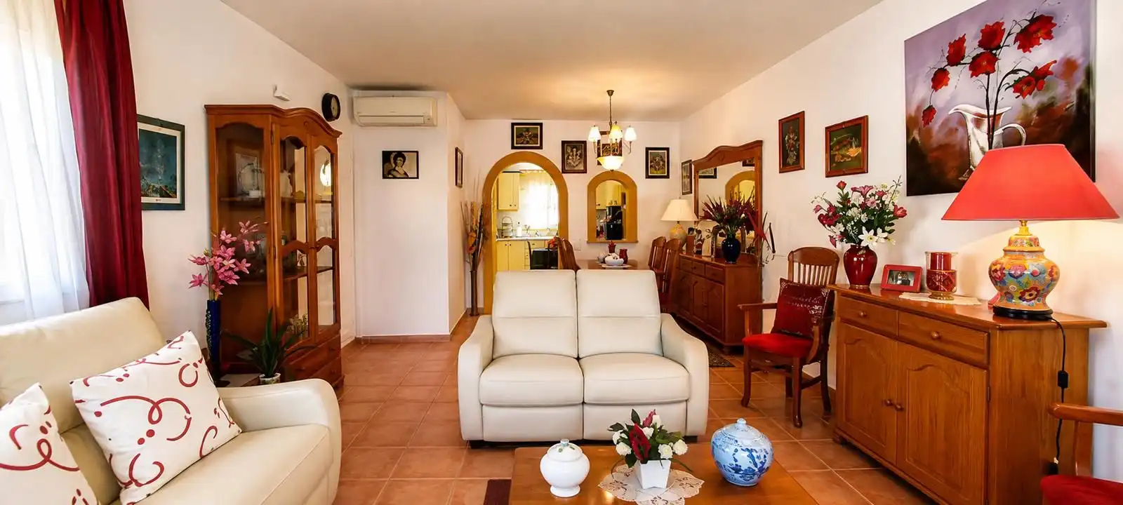 Sala de estar de Finca rústica en venta en El Ràfol d'Almúnia con Aire acondicionado, Calefacción y Terraza