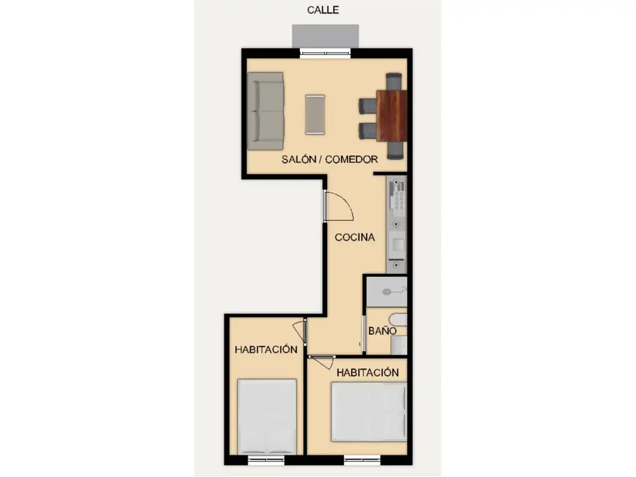 Piso de alquiler en Barcelona con Aire acondicionado, Parquet y Amueblado