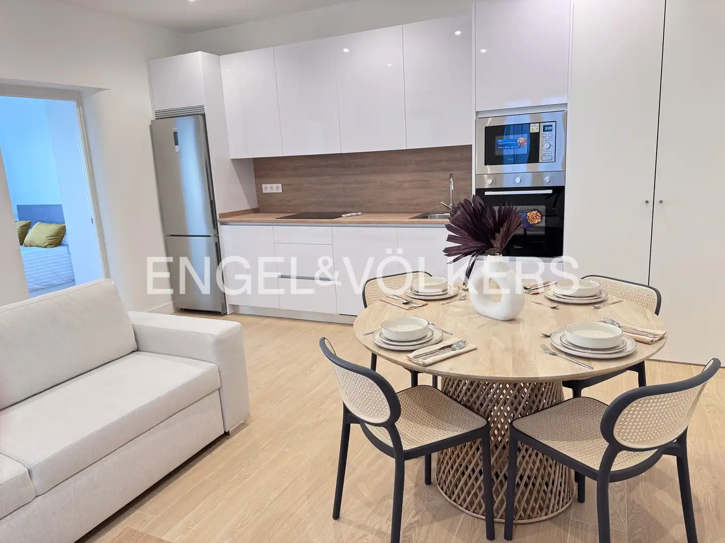 Kitchen of Flat for rent in Madrid  with Air Conditioner, Heating and Furnished
