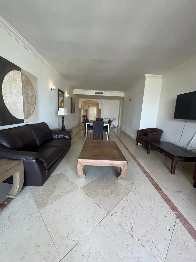Living room of Flat for rent in Marbella  with Air Conditioner, Terrace and Swimming Pool