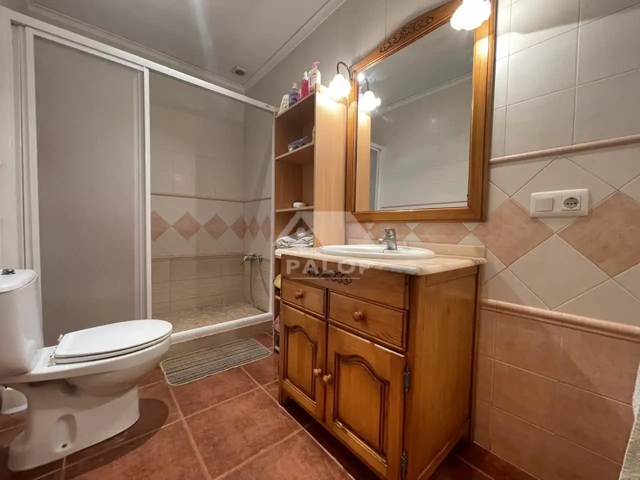 Baño de Finca rústica en venta en La Pobla Llarga con Aire acondicionado, Jardín privado y Terraza