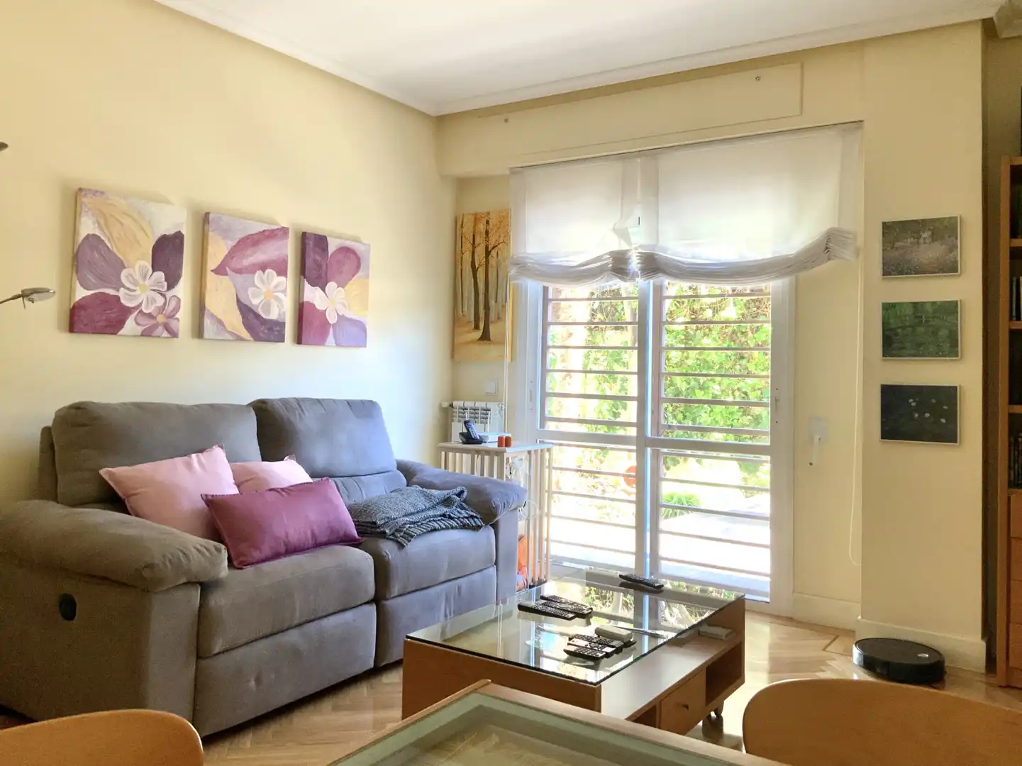 Sala de estar de Piso de alquiler en Madrid con Aire acondicionado, Calefacción y Terraza