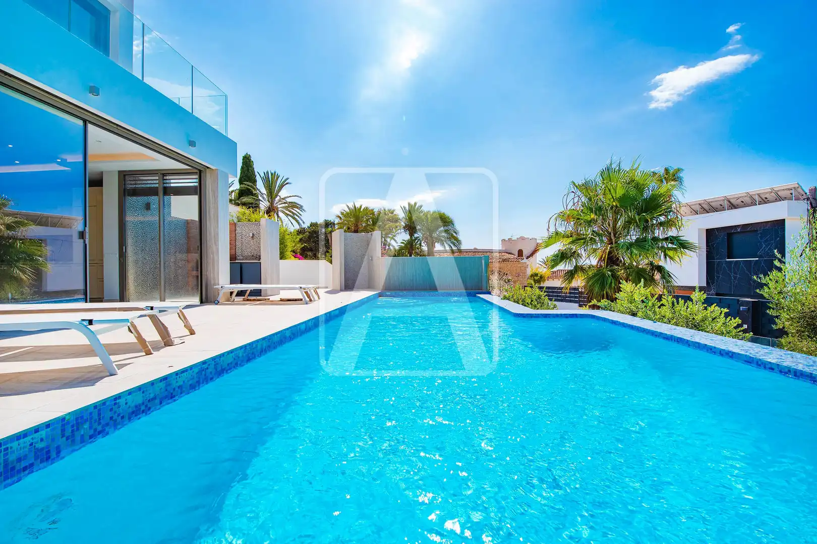 Piscina de Casa o xalet en venda en Calpe / Calp amb Aire condicionat, Jardí privat i Terrassa