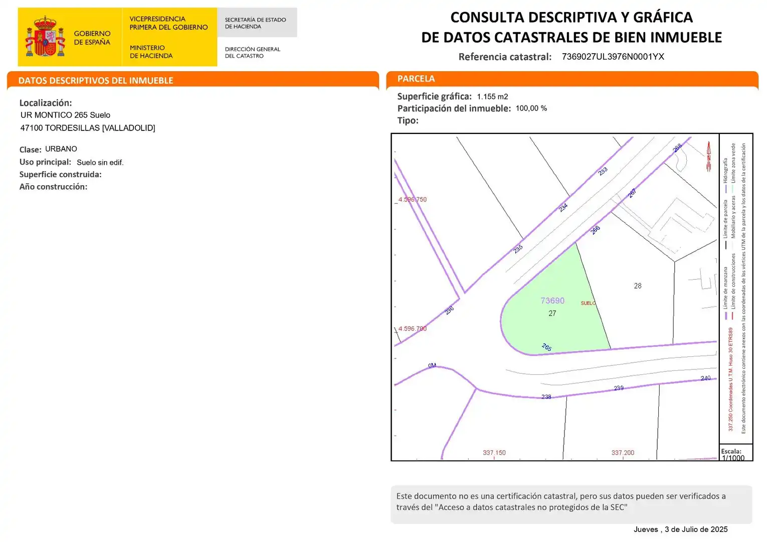 Terreno residencial en venta en PARCELA 265, imagen 3