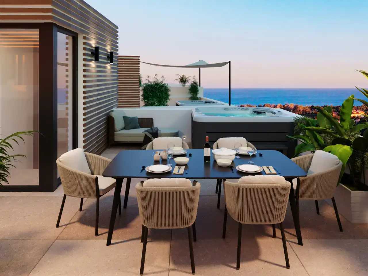 Terraza de Casa o chalet en venta en Marbella con Aire acondicionado, Calefacción y Jardín privado
