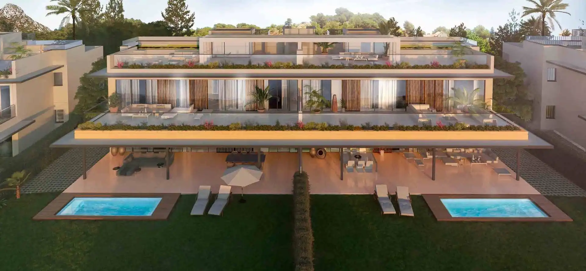 Vista exterior de Àtic en venda en Marbella amb Aire condicionat, Calefacció i Jardí privat