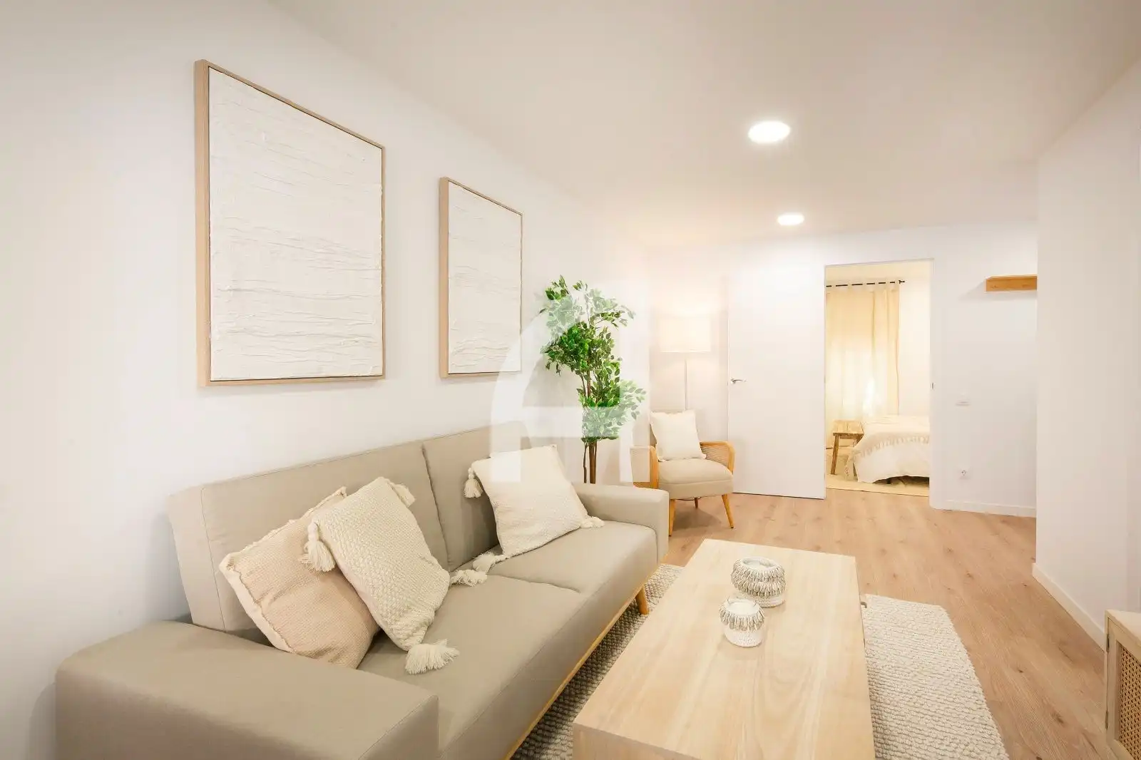 Living room of Flat for rent in Barcelona  with Air Conditioner, Heating and Parquet flooring