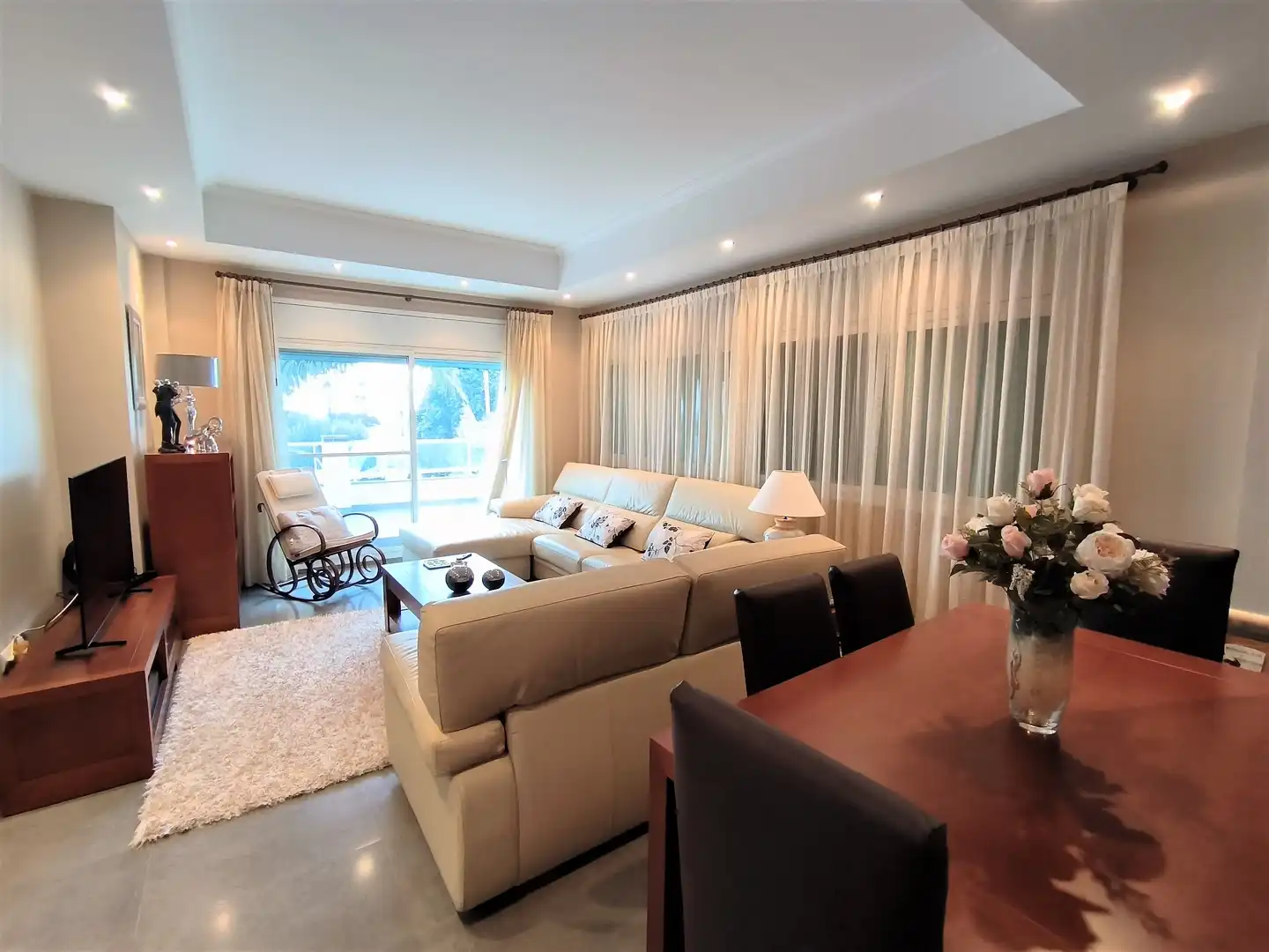 Sala de estar de Casa o chalet en venta en Alcanar con Aire acondicionado, Jardín privado y Terraza