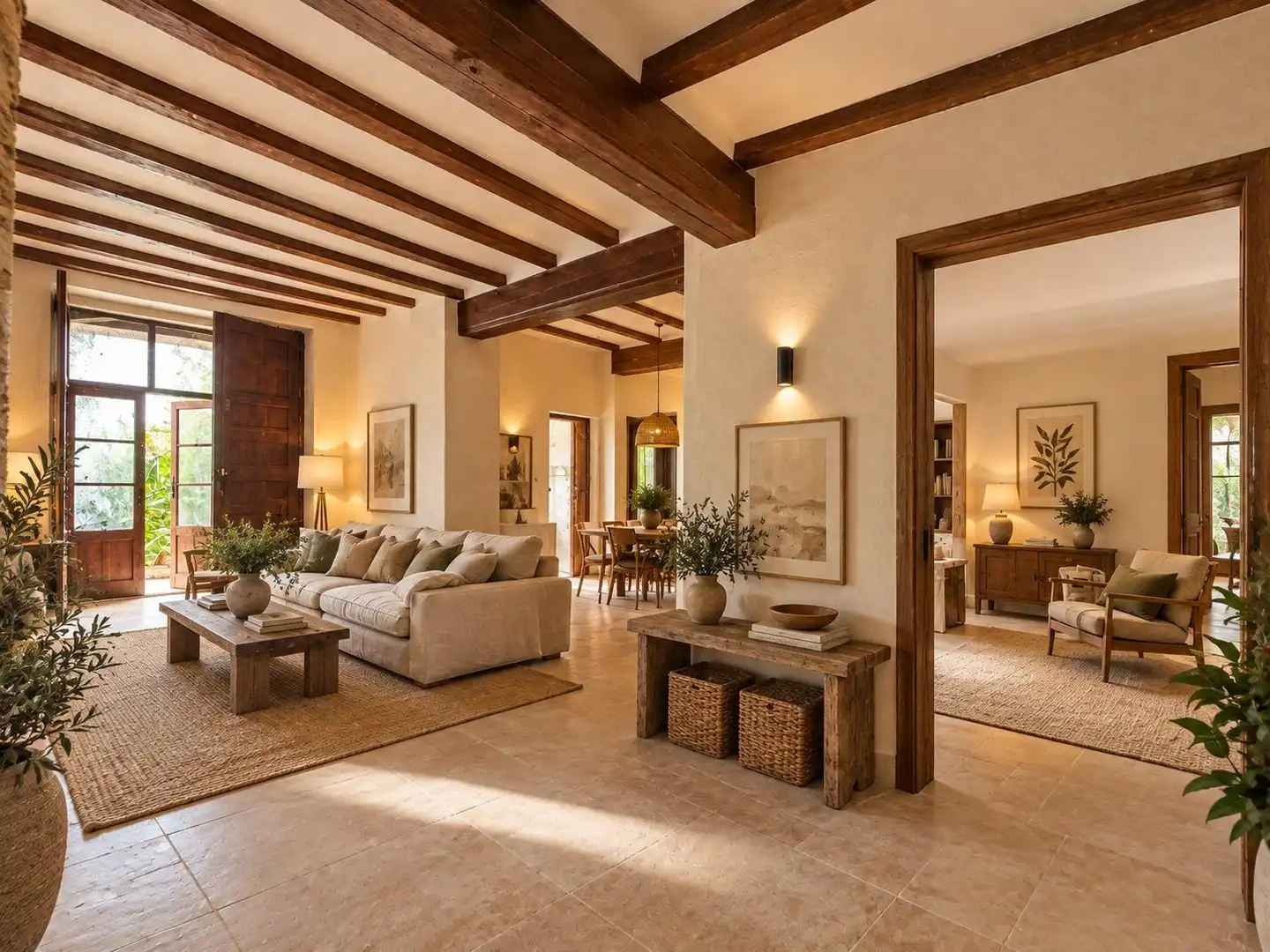 Sala de estar de Finca rústica en venta en La Pobla de Vallbona con Terraza