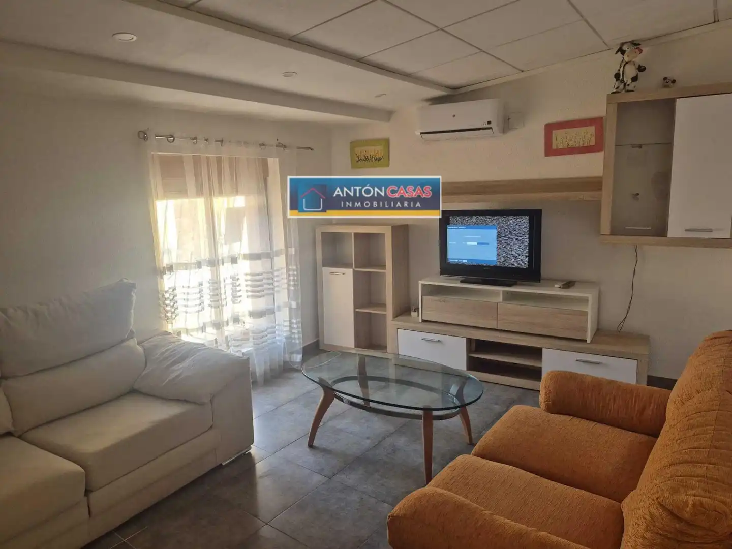 Sala de estar de Piso de alquiler en Monóvar  / Monòver con Aire acondicionado y Amueblado