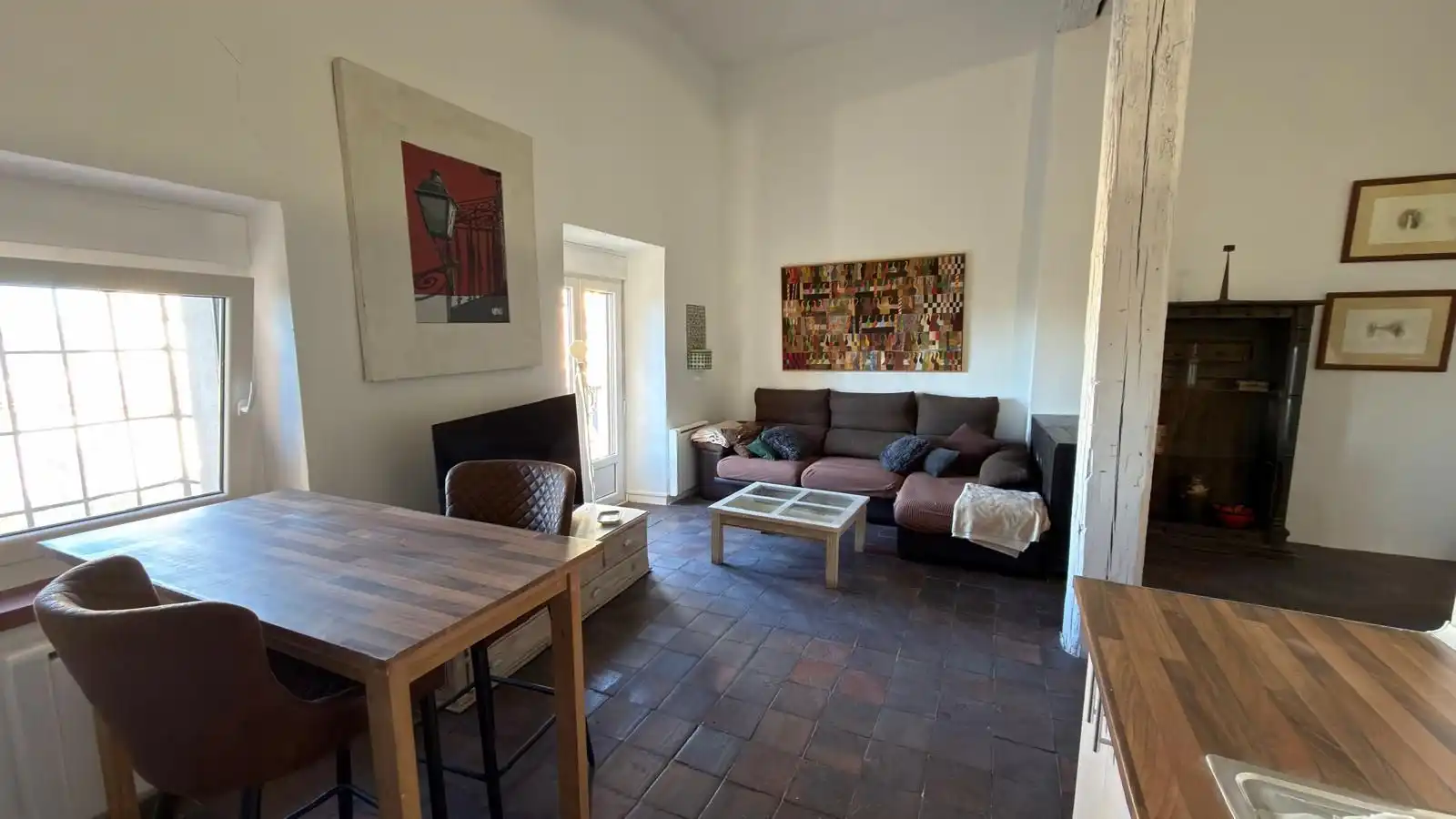 Sala d'estar de Pis en venda en Cuenca amb Calefacció i Moblat