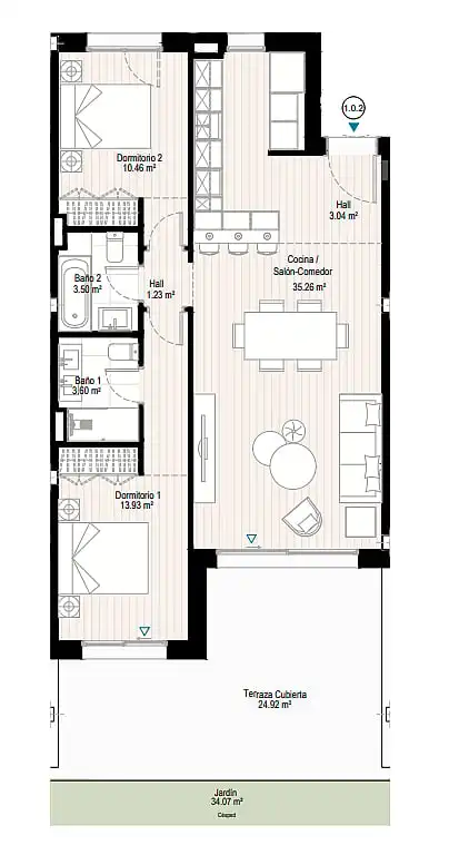 Apartamento con jardín en venta en Doña Julia Golf, imagen 16