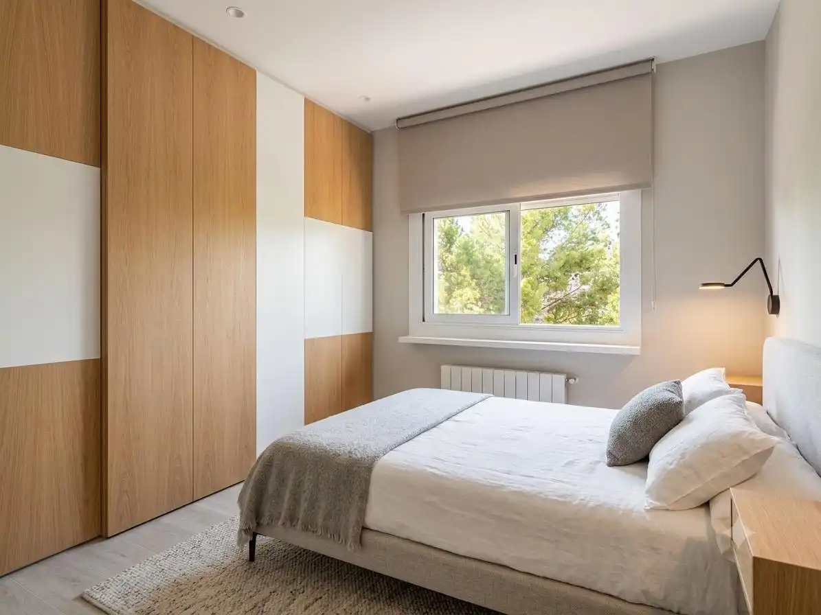 Schlafzimmer von Wohnung zum Verkauf in Esplugues de Llobregat mit Klimaanlage, Parkett und Terrasse