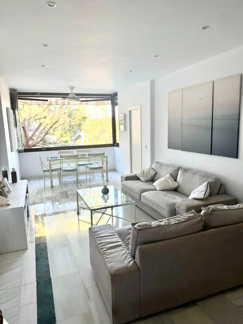 Sala d'estar de Pis en venda en Marbella amb Aire condicionat, Calefacció i Moblat