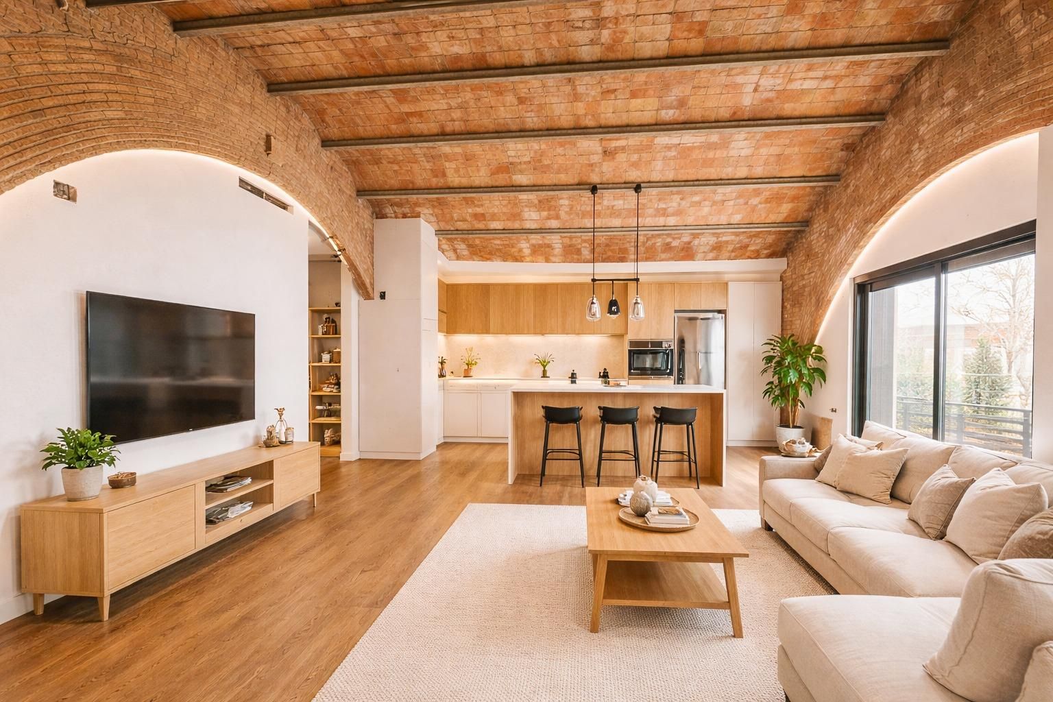 Sala de estar de Ático en venta en Reus con Parquet y Terraza