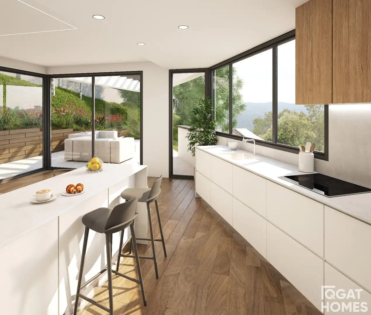 Kitchen of Houses for sale in Sant Cugat del Vallès  with Air Conditioner, Heating and Storage room