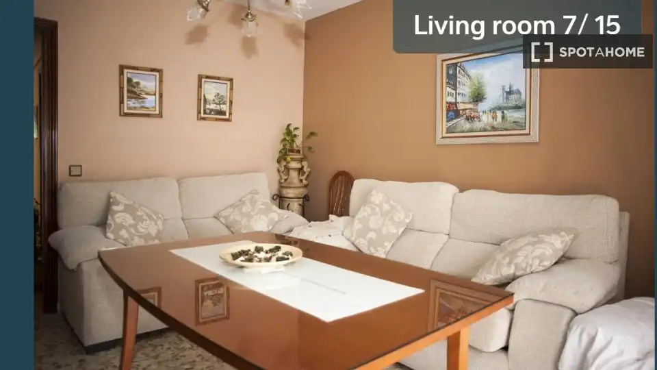 Living room of Flat for share in Sevilla  with Air Conditioner, Terrace and Furnished