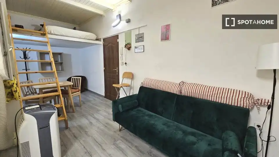 Sala de estar de Piso de alquiler en Madrid con Aire acondicionado, Calefacción y Amueblado