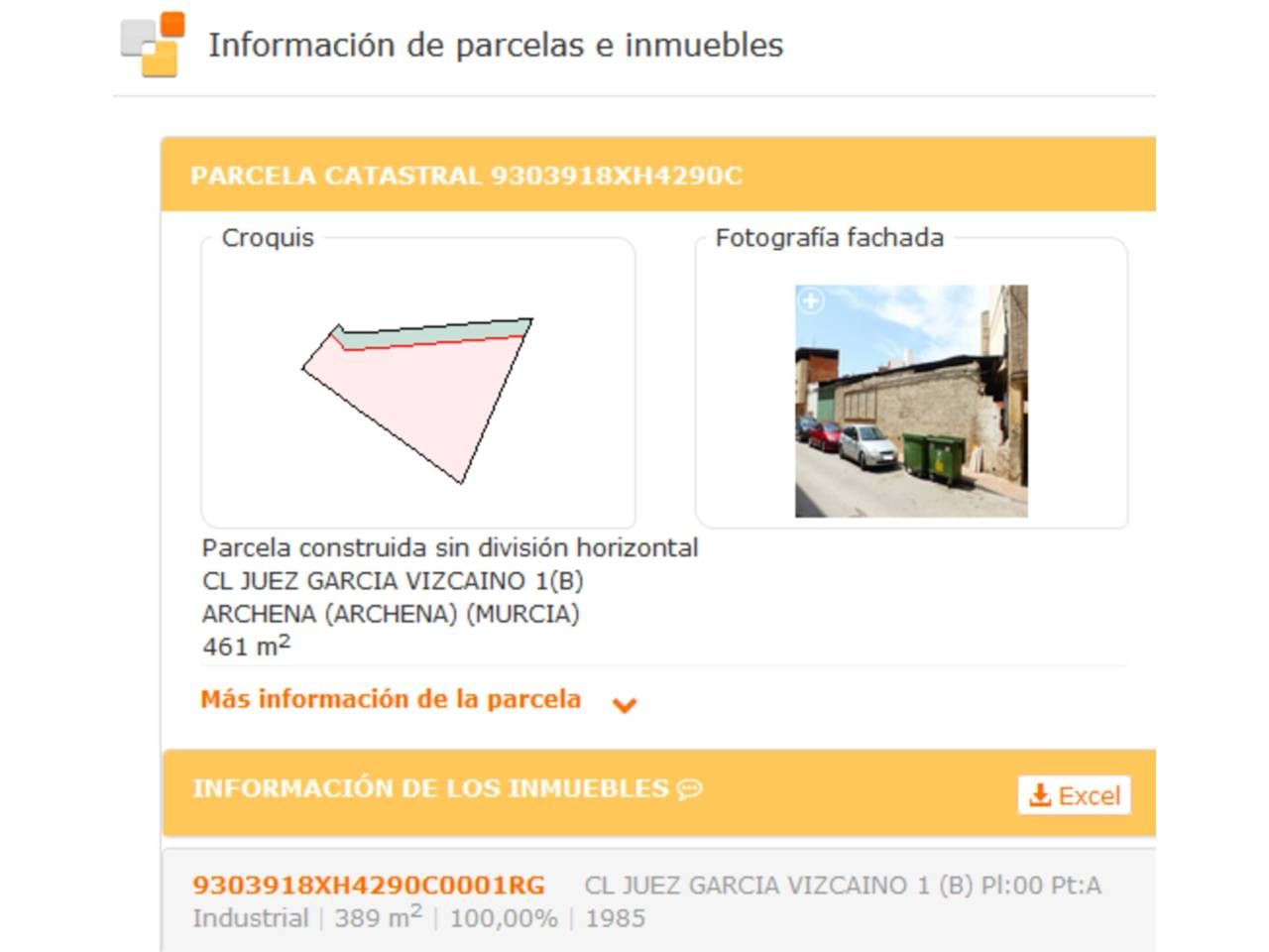 Exterior view of Industrial land for sale in Archena