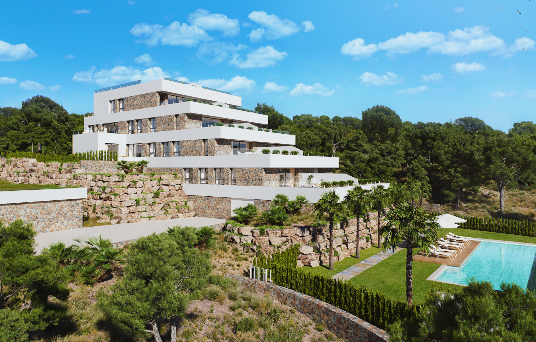 Vista exterior de Apartament en venda en San Miguel de Salinas amb Calefacció, Jardí privat i Terrassa
