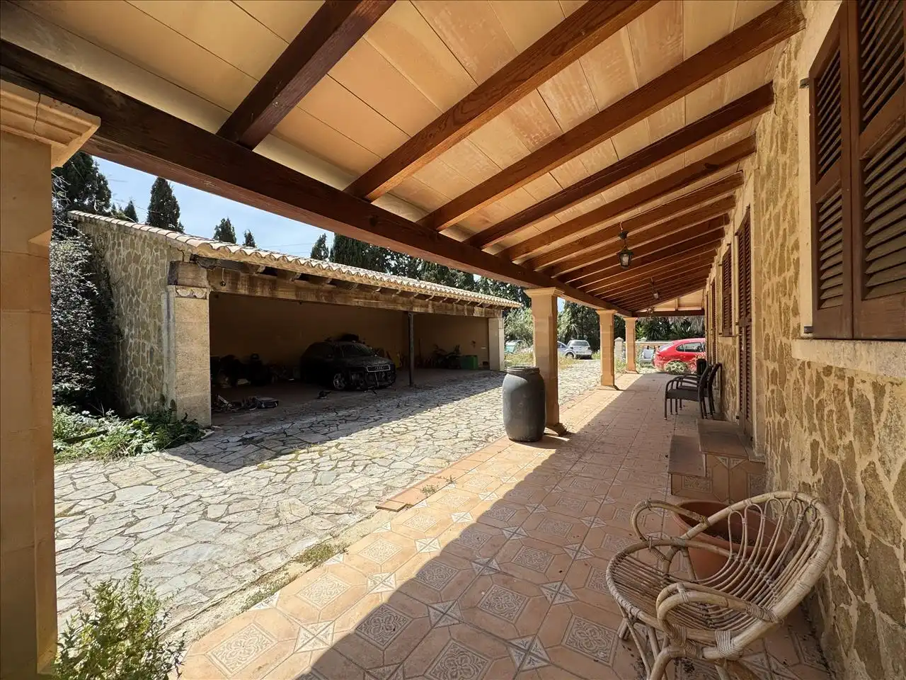 Terraza de Casa o chalet en venta en Santa María del Camí con Jardín privado y Piscina