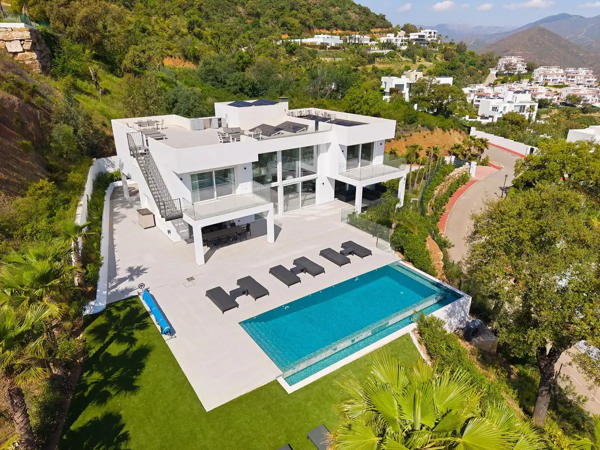 Exterior view of Detached homes for sale in Ojén  with Air Conditioner and Terrace