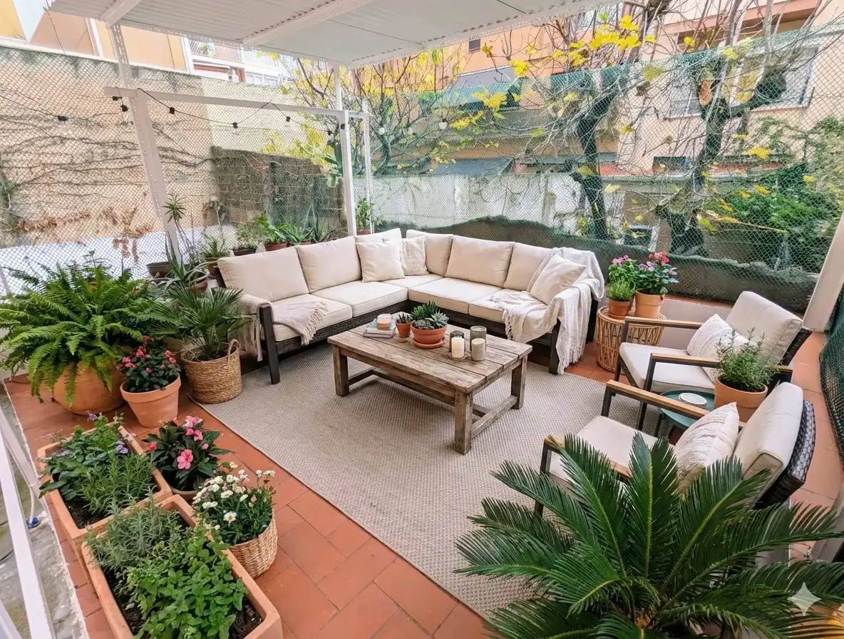Terrasse von Loft zum Verkauf in  Barcelona Capital mit Klimaanlage, Heizung und Parkett
