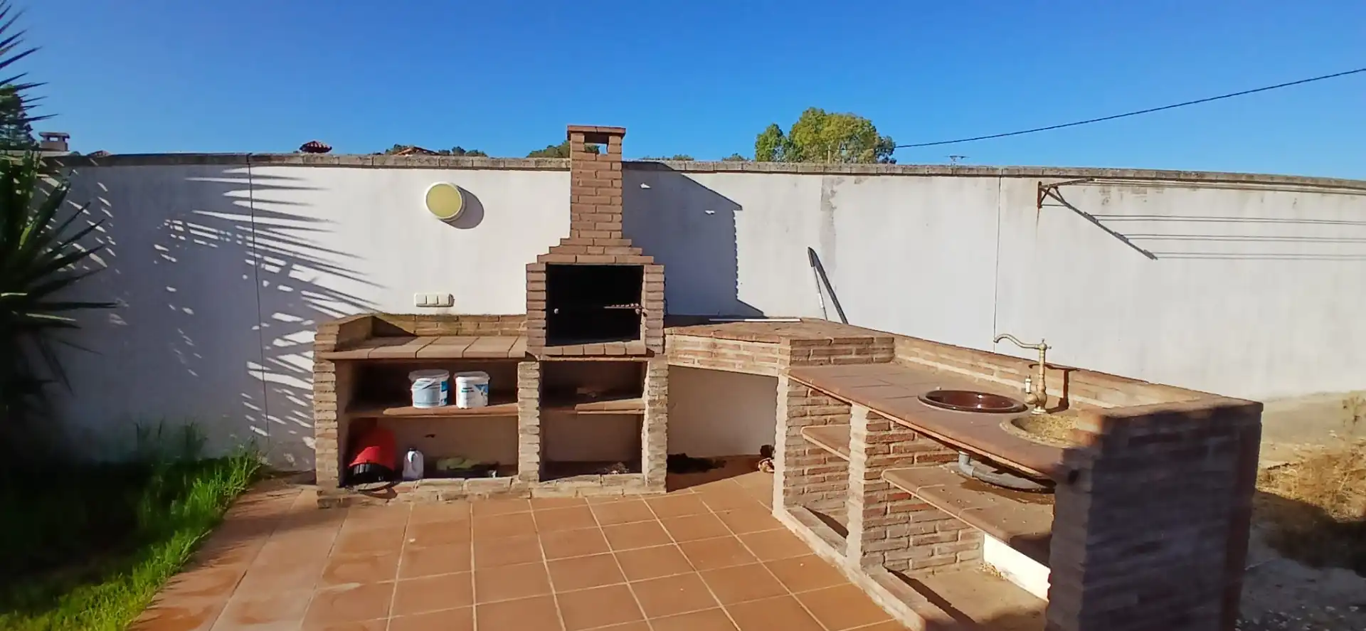 Terrasse von Country house zum Verkauf in Vejer de la Frontera mit Klimaanlage, Privatgarten und Abstellraum