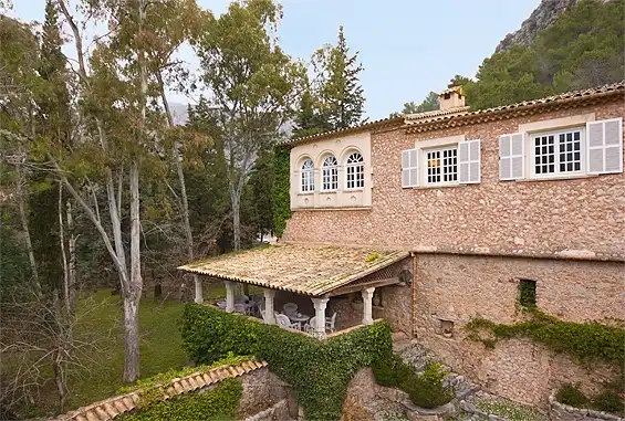 Vista exterior de Finca rústica en venta en Escorca con Jardín privado, Terraza y Piscina