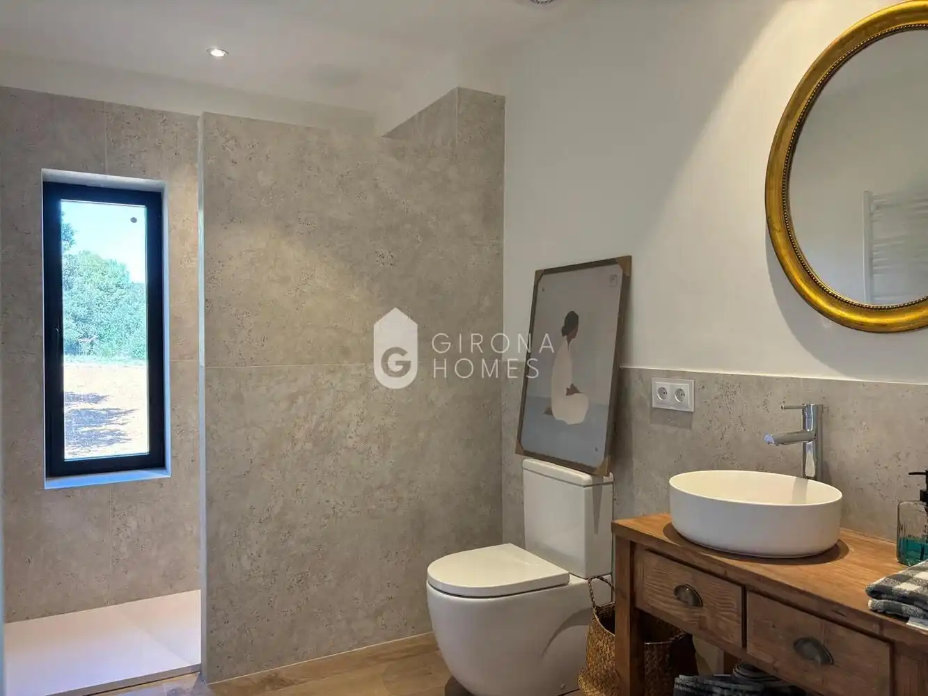 Bathroom of Country homes for rent in Sant Gregori  with Air Conditioner, Heating and Private garden