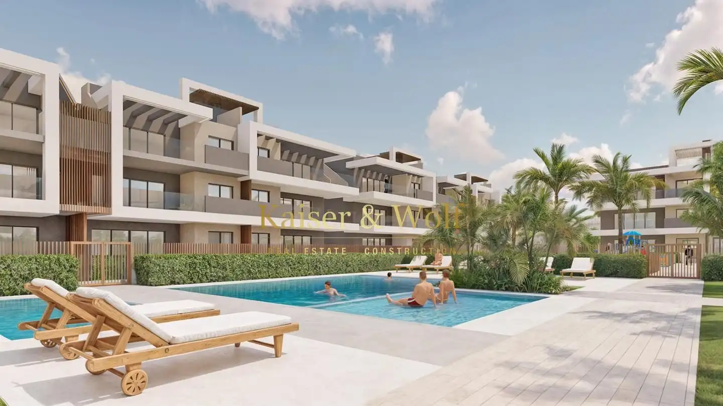 Vista exterior de Piso en venta en Pilar de la Horadada con Terraza y Piscina comunitaria
