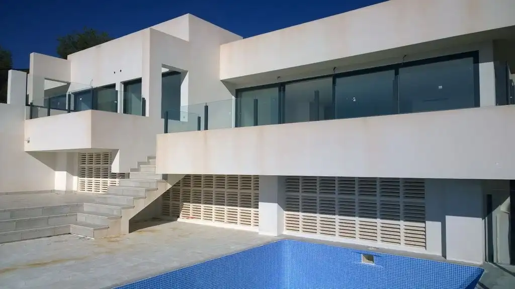 Vista exterior de Casa o chalet en venta en Altea con Aire acondicionado, Terraza y Piscina
