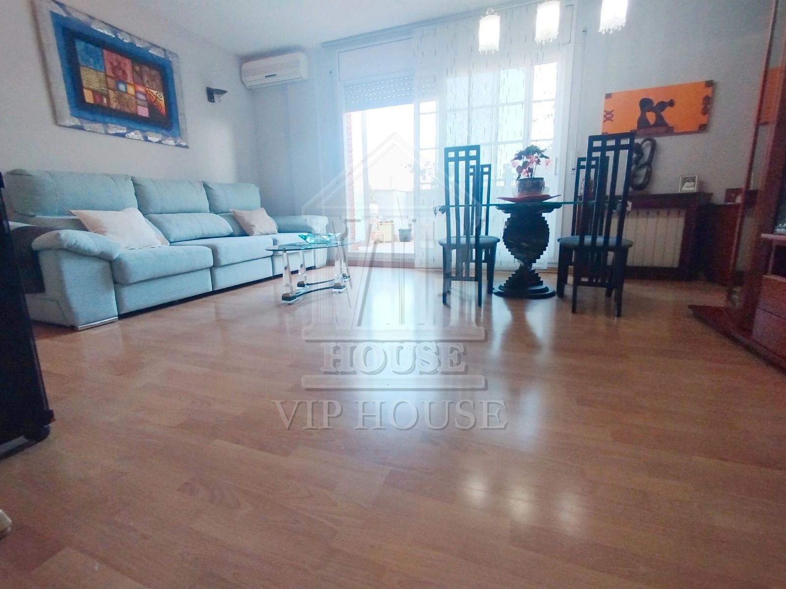 Sala d'estar de Pis en venda en Badalona amb Aire condicionat, Calefacció i Parquet