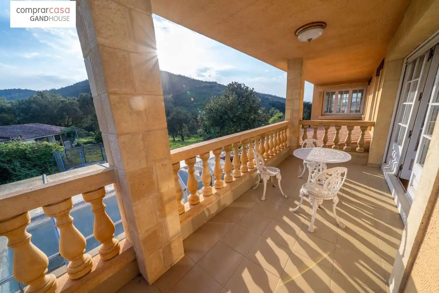 Terraza de Finca rústica en venta en Caldes de Malavella con Aire acondicionado, Calefacción y Jardín privado