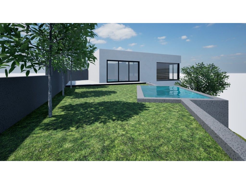 Swimming pool of Single-family semi-detached for sale in Vallromanes
