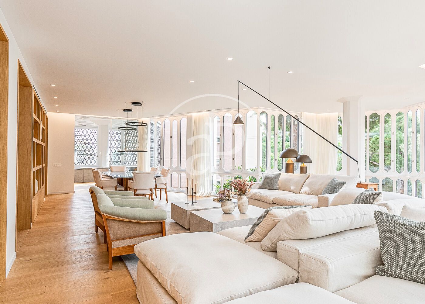 Sala de estar de Piso en venta en  Barcelona Capital con Aire acondicionado, Calefacción y Jardín privado