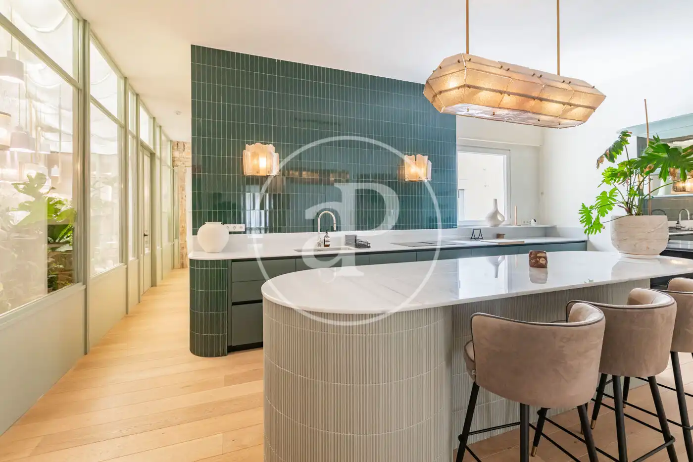Küche von Wohnung zur Miete in Madrid mit Klimaanlage, Heizung und Privatgarten