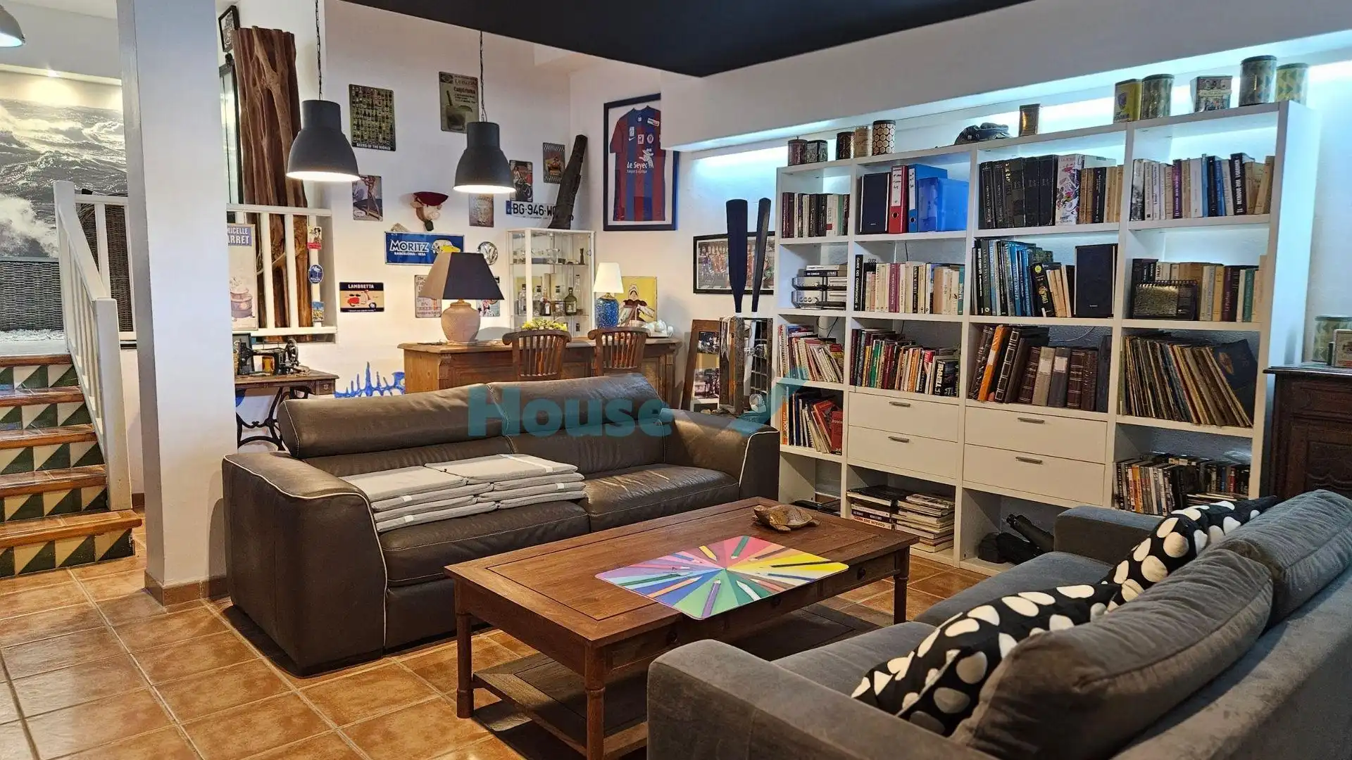 Sala d'estar de Casa adosada en venda en Sant Feliu de Guíxols amb Calefacció i Jardí privat
