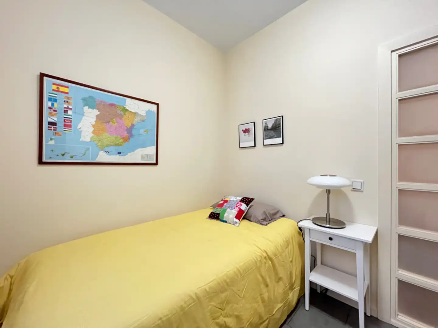 Schlafzimmer von Wohnung zum Verkauf in Madrid mit Terrasse, Möbliert und Ofen
